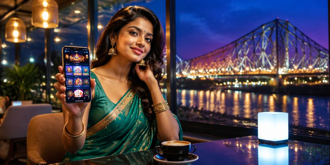 Indian woman using mobile banking to claim promotions